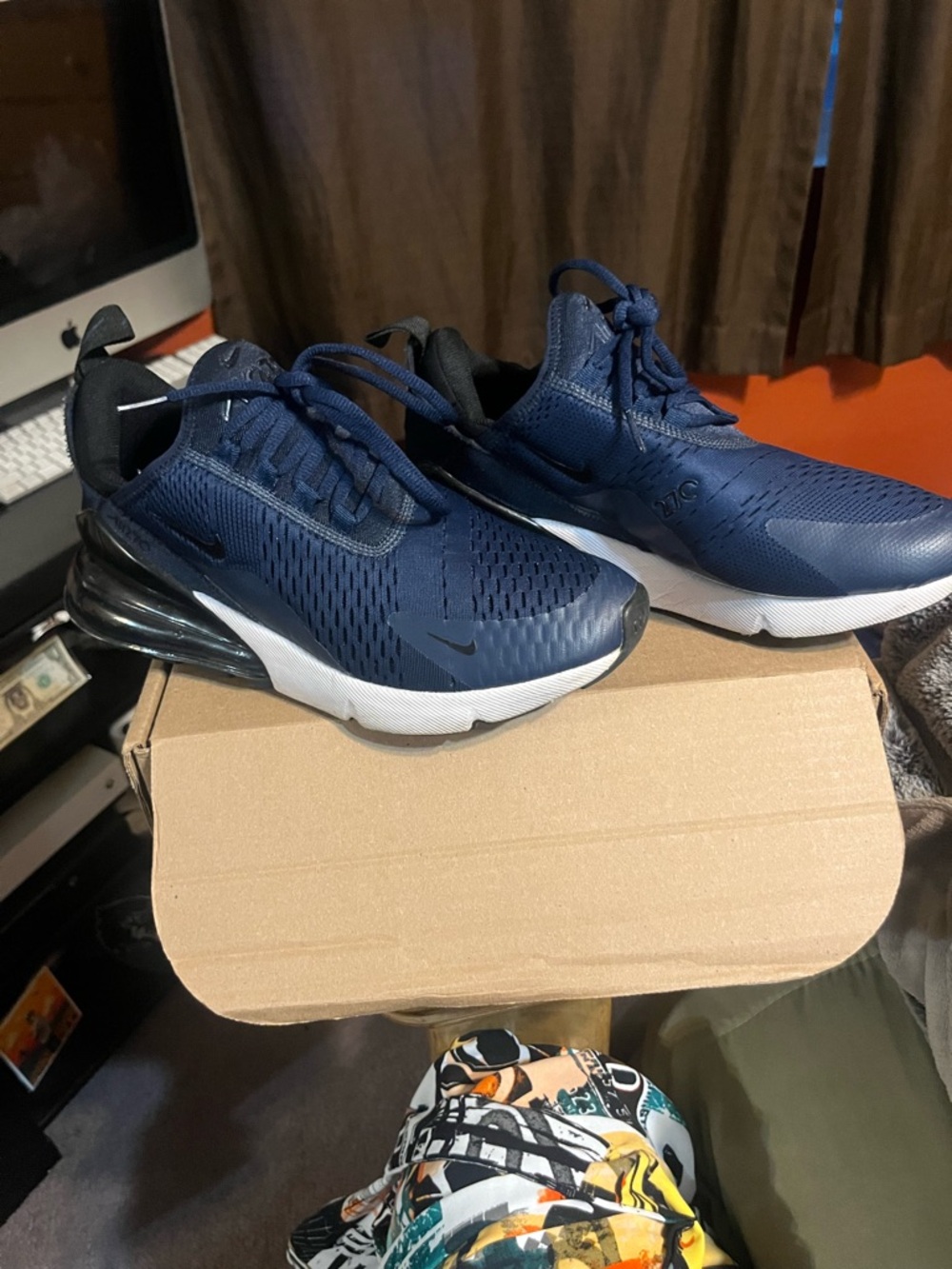 Nike Air Max Men's Navy/White Athletic Running Sneakers